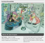 Franky commenting on fan art of Cadence (issue 558)