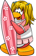 As seen in issue 183 of the Club Penguin Times, along with The Flouncy and Pink Tennis Outfit