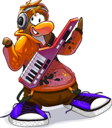 As seen in issue #488 of the Club Penguin Times, along with the Redhead Headphones, Hip Hop Hoodie, and Untied Violet Sneakers