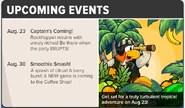 News about the upcoming events in the Club Penguin Times Issue #356