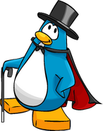 As seen in the October 2007 Penguin Style catalog, along with the Top Hat and Magicians Cape