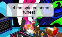 Cadence waving, while saying one of her phrases.