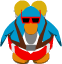 What the Jet Pack Surfer may look like in Club Penguin.