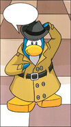 Sam, as a reporter for the Club Penguin Times, before he became Shadow Guy
