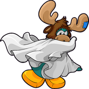 As seen in issue #209 of the Club Penguin Times, along with the Zeus The Moose Head