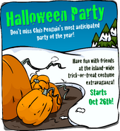 An advertisement for the party as seen in The Penguin Times.