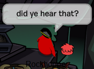 Rockhopper exploring the Hall of the Viking Lords