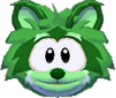 Green raccoon 3d icon