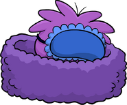 A Purple Puffle sleeping