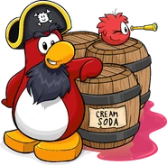 Cream soda barrels as seen at the Island Adventure Party 2011