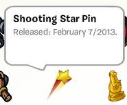 The Shooting Star Pin in the Stamp Book.