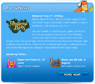 Confirmation on Club Penguin's UK website, May 2012 (note the Music Jam Party reference).