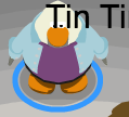 A penguin wearing the item