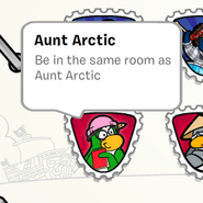 The pop-up that appears when rolling over Aunt Arctic's stamp