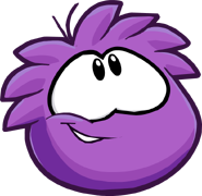 Puffle Violeta sonriendo