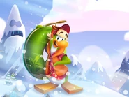 Rookie at Mt. Blizzard in a banner on Club Penguin social media pages