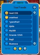 A picture of a buddy list with a glitch