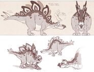 Concept art for the Stegosaurus