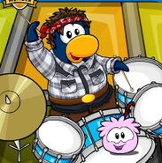 G Billy with your puffle in the Possible Player-Card