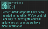 Dot's spy phone message from November 1, 2013