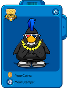 A player card of a member penguin