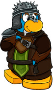 As seen in issue 341 of the Club Penguin Times, along with the Stout Warrior Armor