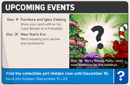 The Upcoming Events section of issue #476 of the Club Penguin Times.
