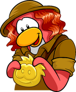 As seen in issue 179 of the Club Penguin Times, along with the Sienna Explorer Outfit