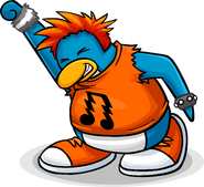 As seen in the July 2008 Penguin Style catalog, along with the Orange Rocker Shirt, Spikester Cuffs, and Orange Sneakers