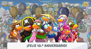 Bienvenida de varios Personajes de Club Penguin.