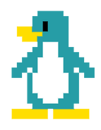 Pinguino pixelado