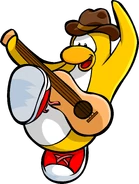Franky jumping while playing guitar