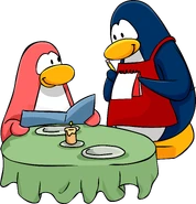 CPT 157 pizza parlor waiter.png (349 KB) As seen in issue 157 of the Club Penguin Times