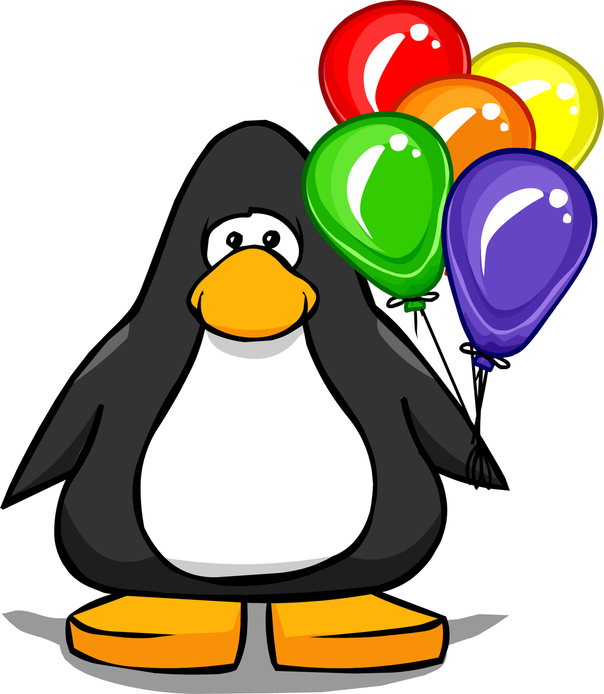 penguin with balloons | Poster