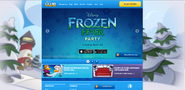 The first homepage screen of the party