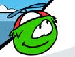 One of Aunt Arctic's missing puffles, the Green Puffle from Mission 1