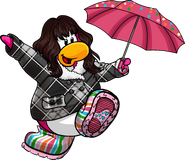 As seen in the November 2012 Penguin Style catalog, along with The Flow, Polka Dot Umbrella, and Pink Striped Rubber Boots