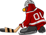 As seen on the Ice Hockey postcard, along with the Hockey Helmet, Red Hockey Jersey, and Ice Skates