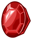 Round Ruby Pin