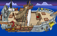 Rockhopper's Quest Migrator sailing to Shipwreck Island