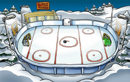 The Black Toque's location at the Ice Rink, marked in the green area