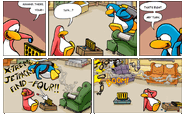 The X-Treme Penguin playing Find Four