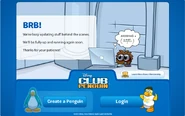 BRBLogin.png (107 KB) Old login screen when Club Penguin is updating