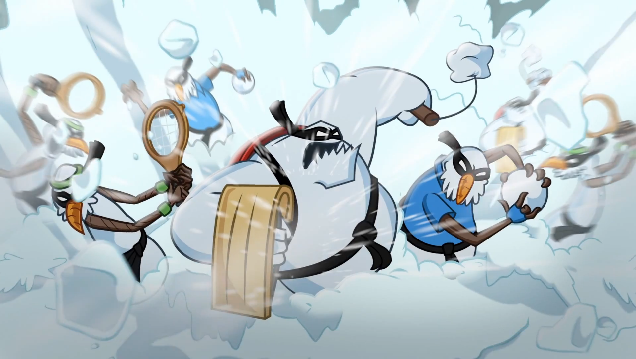 9 years ago today, the mini-game, Card-Jitsu Snow was released. Penguins  could take on the Snow Minions: Scrap, Sly and Tank, as well as their  leader, Tusk in a match with two