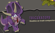 The description of the purple Triceratops.