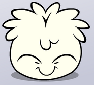 When you pet a white puffle