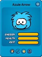 Blue Puffle's Old Player Card