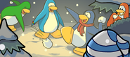 A younger Scrooge playing with Bambadee, Smulley, and Suneroo