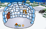 Pete inside PH's igloo after performing the igloo glitch