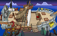 Rockhopper's Quest Migrator docked at Shipwreck Island